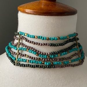 Free People beaded choker necklace